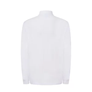 Polo JHK PORA210LKS en blanco de manga larga, vista trasera