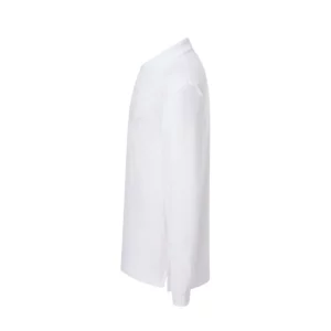Polo JHK PORA210LKS en blanco de manga larga, vista lateral