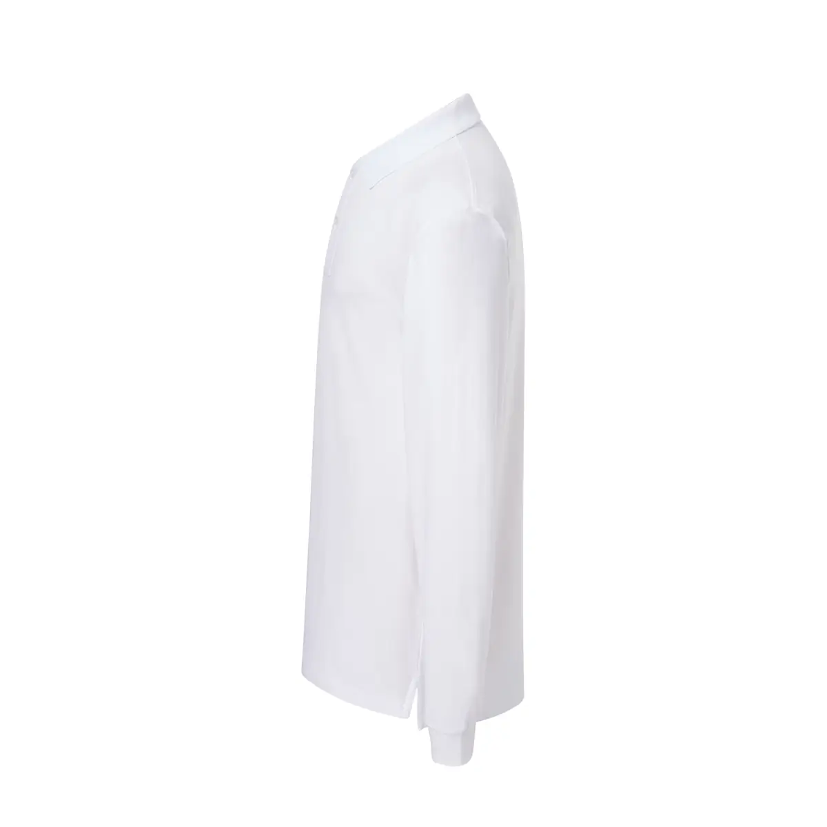 Polo manga larga tallas grandes JHK PORA210LKS 18 Polo JHK PORA210LKS en blanco de manga larga, vista lateral