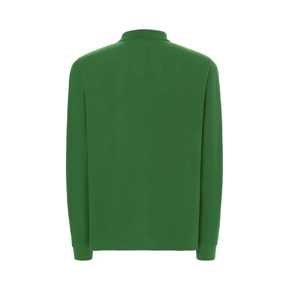 Polo piqué hombre manga larga JHK PORA210LS 4 Polo JHK PORA210LS en verde botella de manga larga, vista trasera