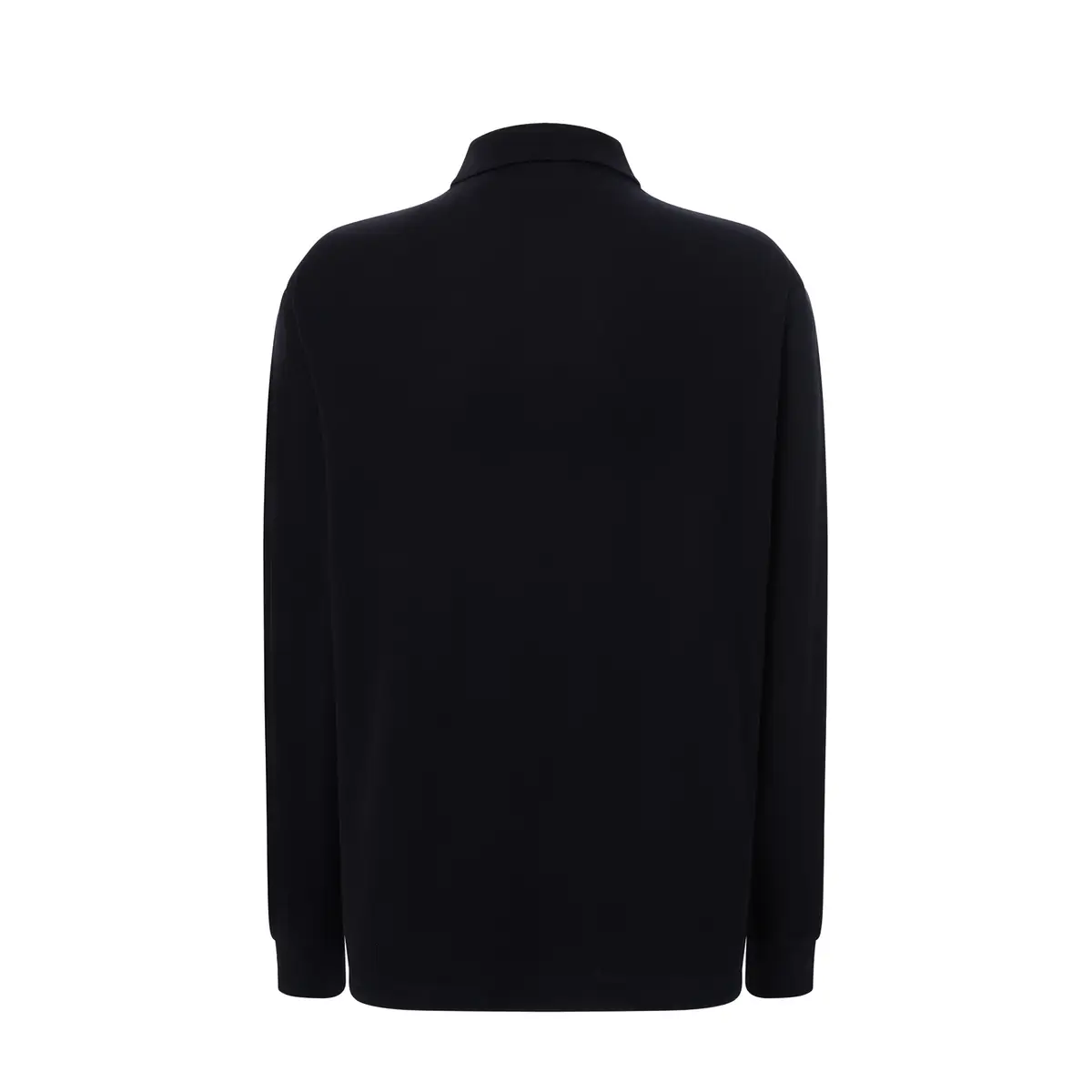 Polo piqué hombre manga larga JHK PORA210LS 7 Polo JHK PORA210LS en negro de manga larga, vista trasera