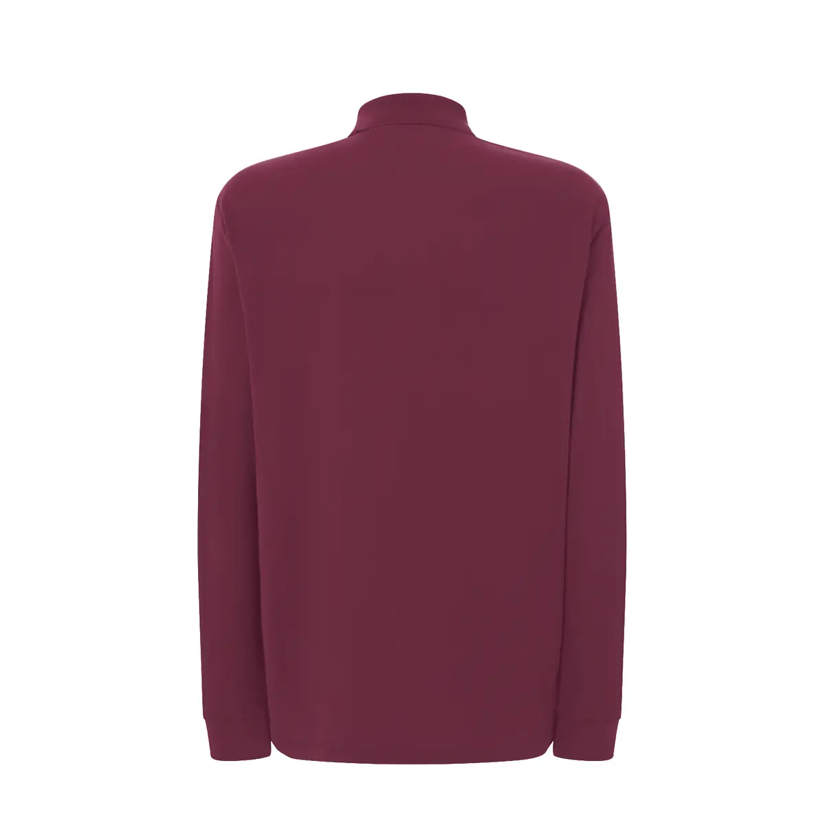 Polo piqué hombre manga larga JHK PORA210LS 10 Polo JHK PORA210LS en burdeos de manga larga, vista trasera