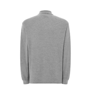 Polo JHK PORA210LS en gris vigoré de manga larga, vista trasera