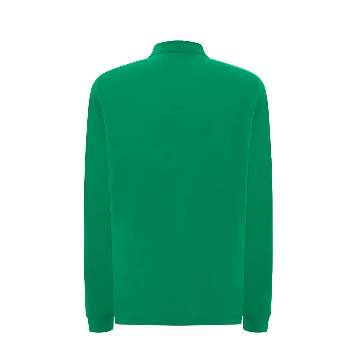 Polo piqué hombre manga larga JHK PORA210LS 22 Polo JHK PORA210LS en verde kelly de manga larga, vista trasera