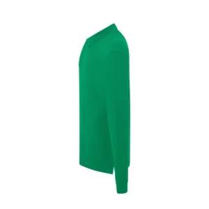 Polo JHK PORA210LS en verde kelly de manga larga, vista lateral