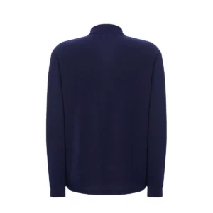 Polo JHK PORA210LS en azul marino de manga larga, vista trasera