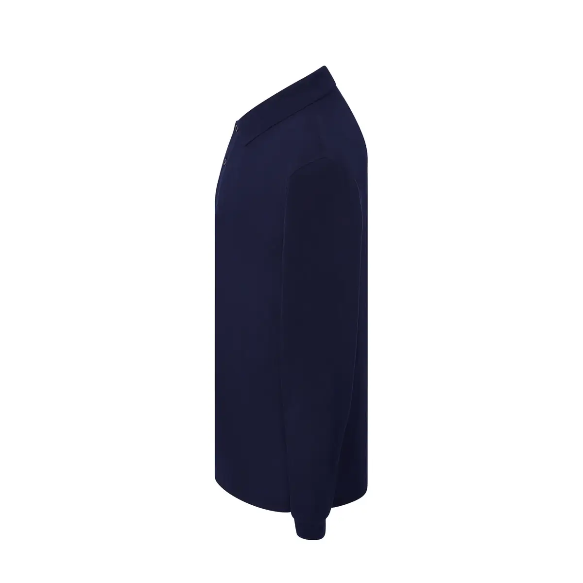 Polo piqué hombre manga larga JHK PORA210LS 27 Polo JHK PORA210LS en azul marino de manga larga, vista lateral