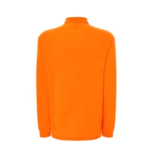 Polo JHK PORA210LS en naranja de manga larga, vista trasera