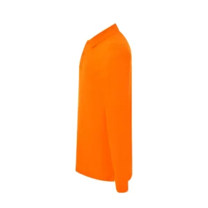 Polo JHK PORA210LS en naranja de manga larga, vista lateral