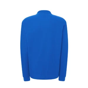 Polo JHK PORA210LS en azul royal de manga larga, vista trasera