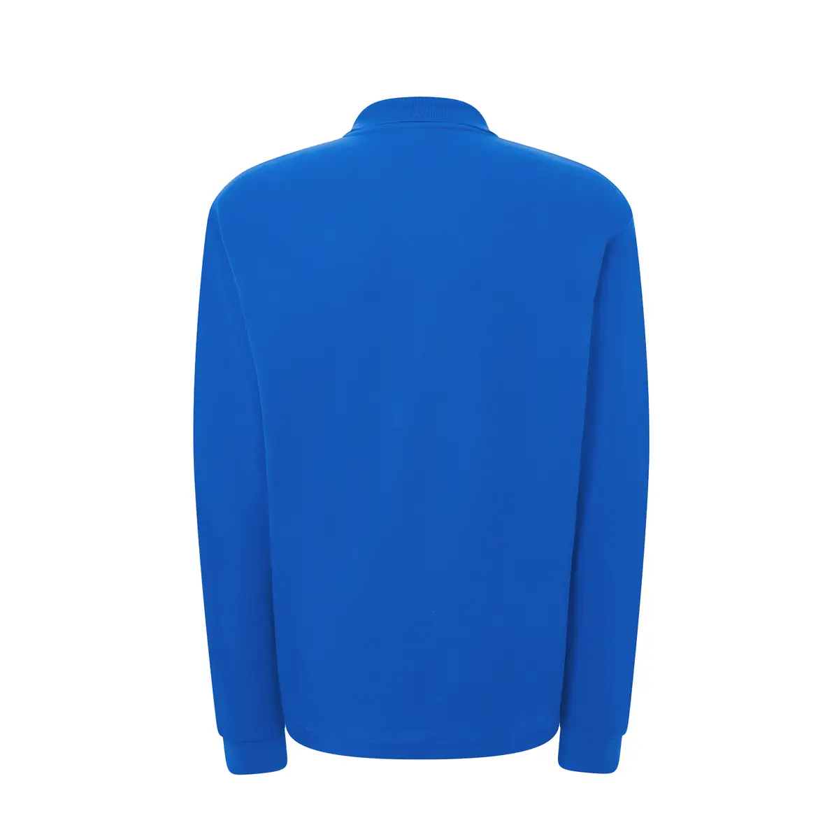 Polo piqué hombre manga larga JHK PORA210LS 34 Polo JHK PORA210LS en azul royal de manga larga, vista trasera