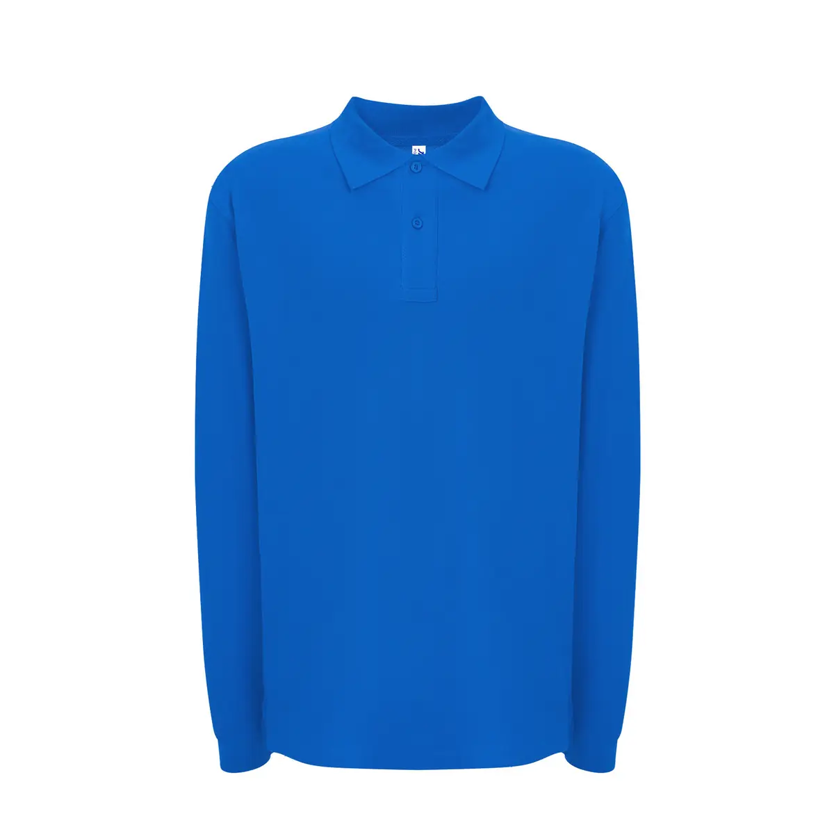 Polo piqué hombre manga larga JHK PORA210LS 32 Polo JHK PORA210LS en azul royal de manga larga, vista frontal