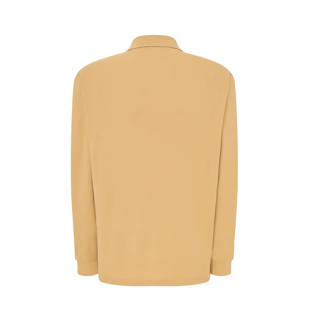Polo piqué hombre manga larga JHK PORA210LS 40 Polo JHK PORA210LS en arena de manga larga, vista trasera