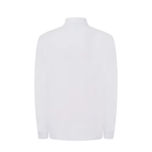 Polo JHK PORA210LS en blanco de manga larga, vista trasera