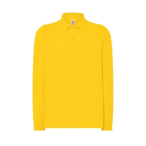 Polo JHK PORA210LS en amarillo de manga larga, vista frontal