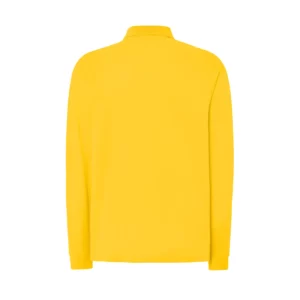 Polo JHK PORA210LS en amarillo de manga larga, vista trasera
