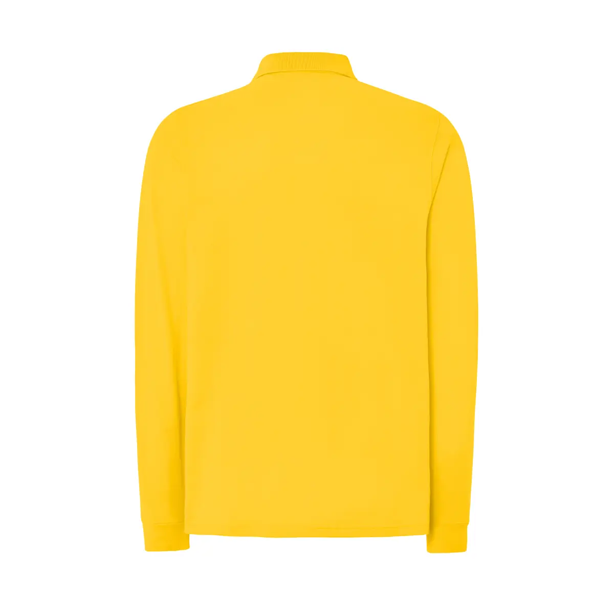 Polo piqué hombre manga larga JHK PORA210LS 52 Polo JHK PORA210LS en amarillo de manga larga, vista trasera