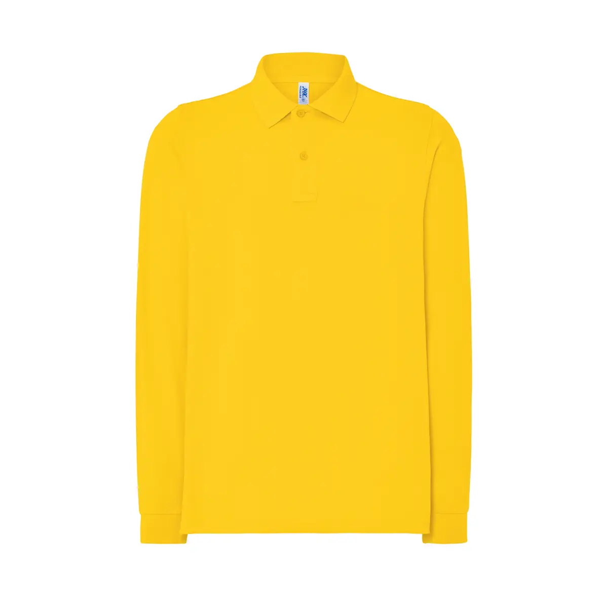 Polo piqué hombre manga larga JHK PORA210LS 50 Polo JHK PORA210LS en amarillo de manga larga, vista frontal
