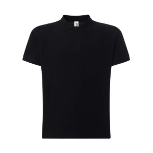 Polo JHK PORA210WK en negro, vista frontal