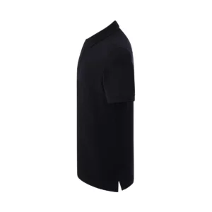 Polo JHK PORA240 en negro, vista lateral