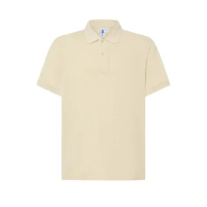 Polo JHK PORA240 en crema mantequilla, vista frontal