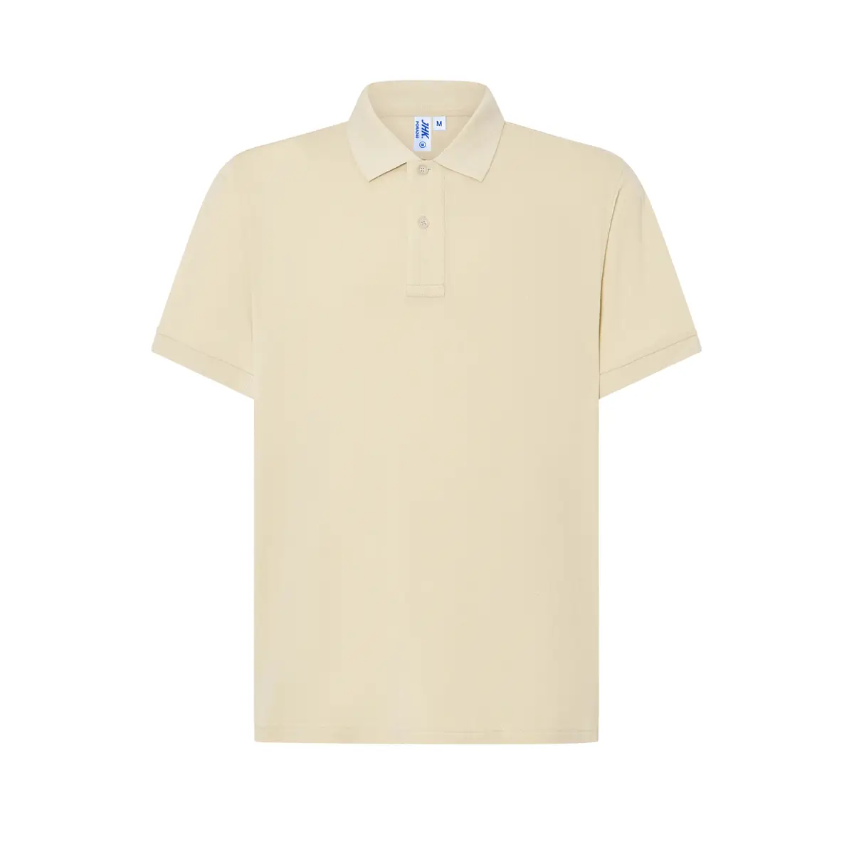 Polo piqué hombre 240 g/m² JHK PORA240 5 Polo JHK PORA240 en crema mantequilla, vista frontal