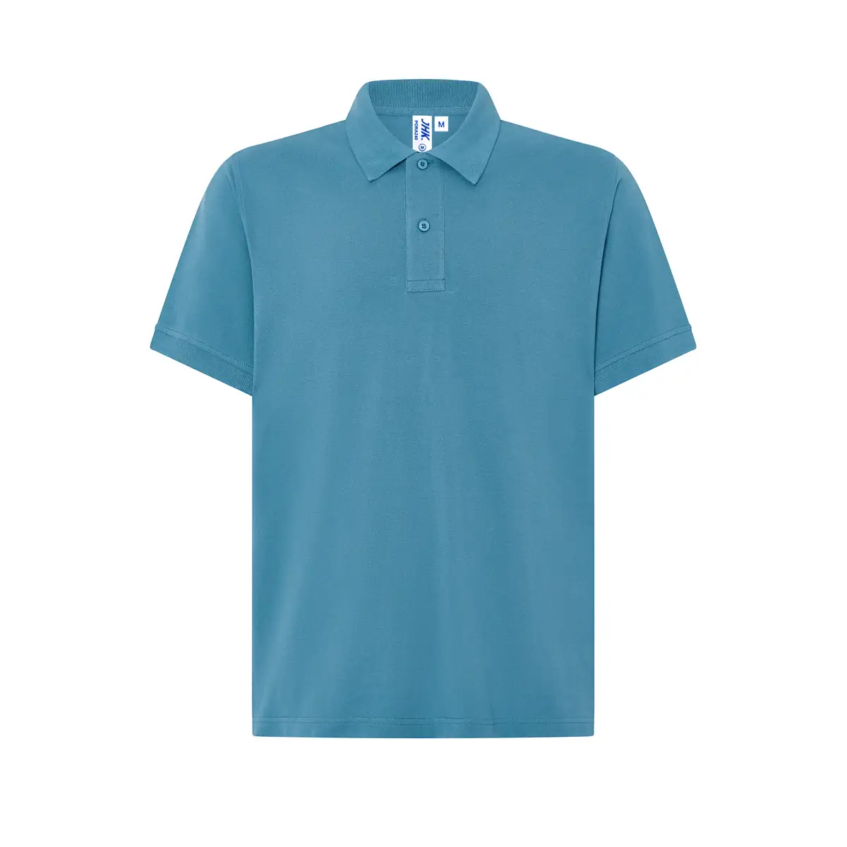 Polo piqué hombre 240 g/m² JHK PORA240 29 Polo JHK PORA240 en azul petróleo, vista frontal