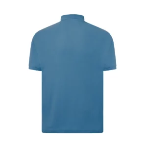 Polo JHK PORA240 en azul acero, vista trasera