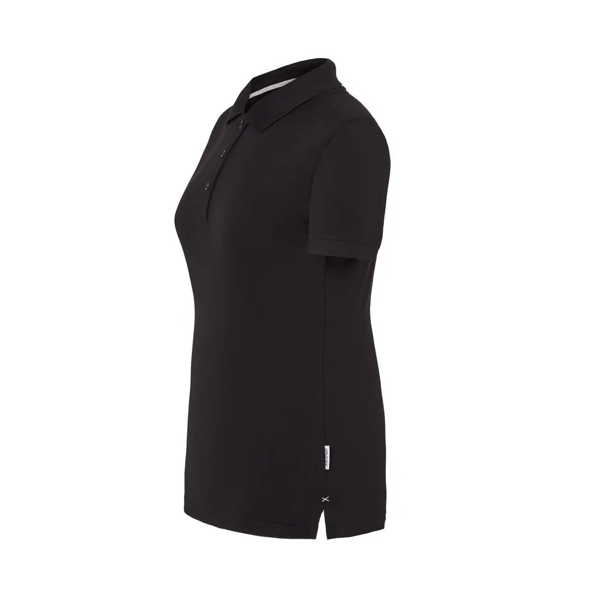 Polo deportivo piqué mujer JHK SPHEAVYLDY 3 Polo JHK SPHEAVYLDY en negro y plata, vista lateral