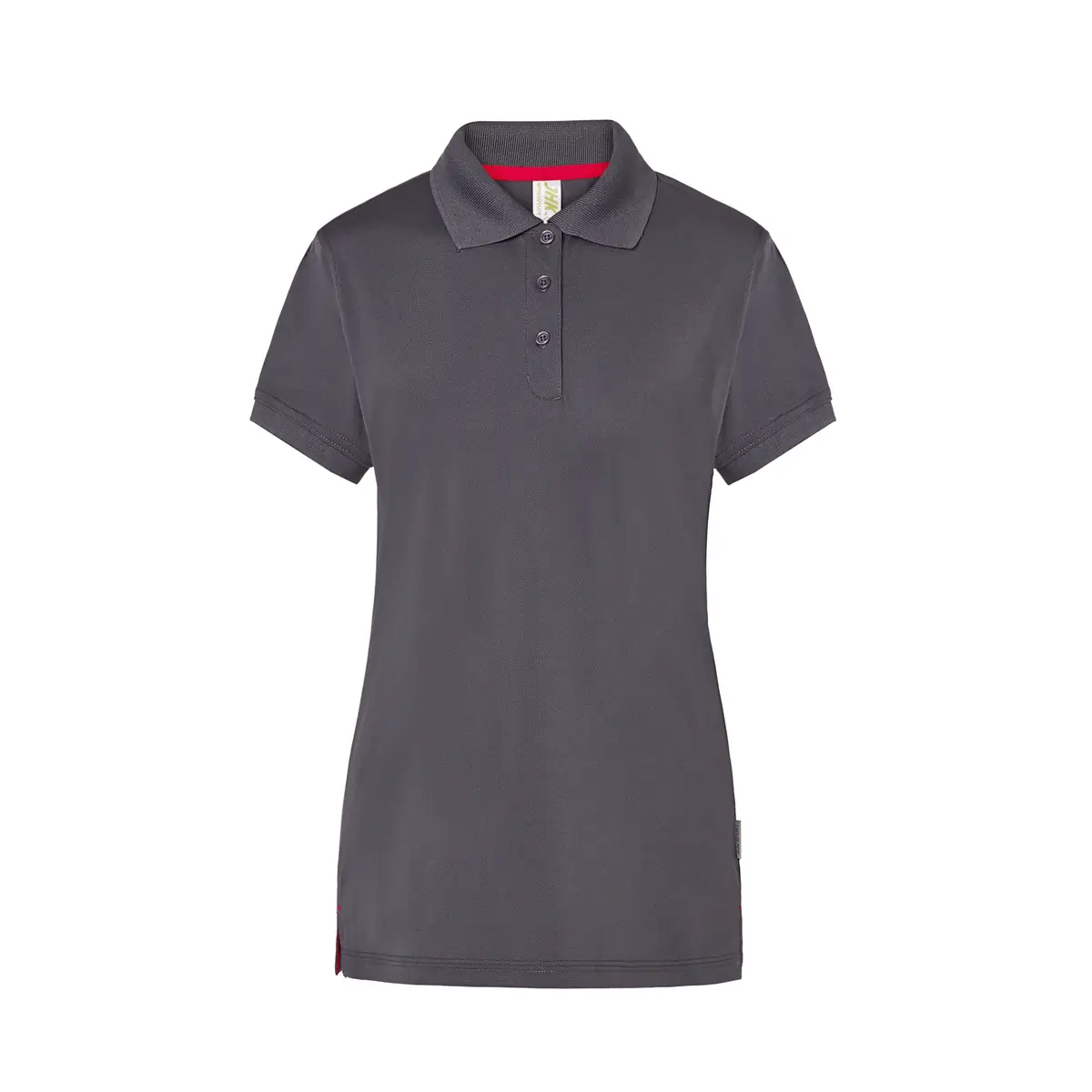 Polo deportivo piqué mujer JHK SPHEAVYLDY 5 Polo JHK SPHEAVYLDY en antracita y rojo, vista frontal