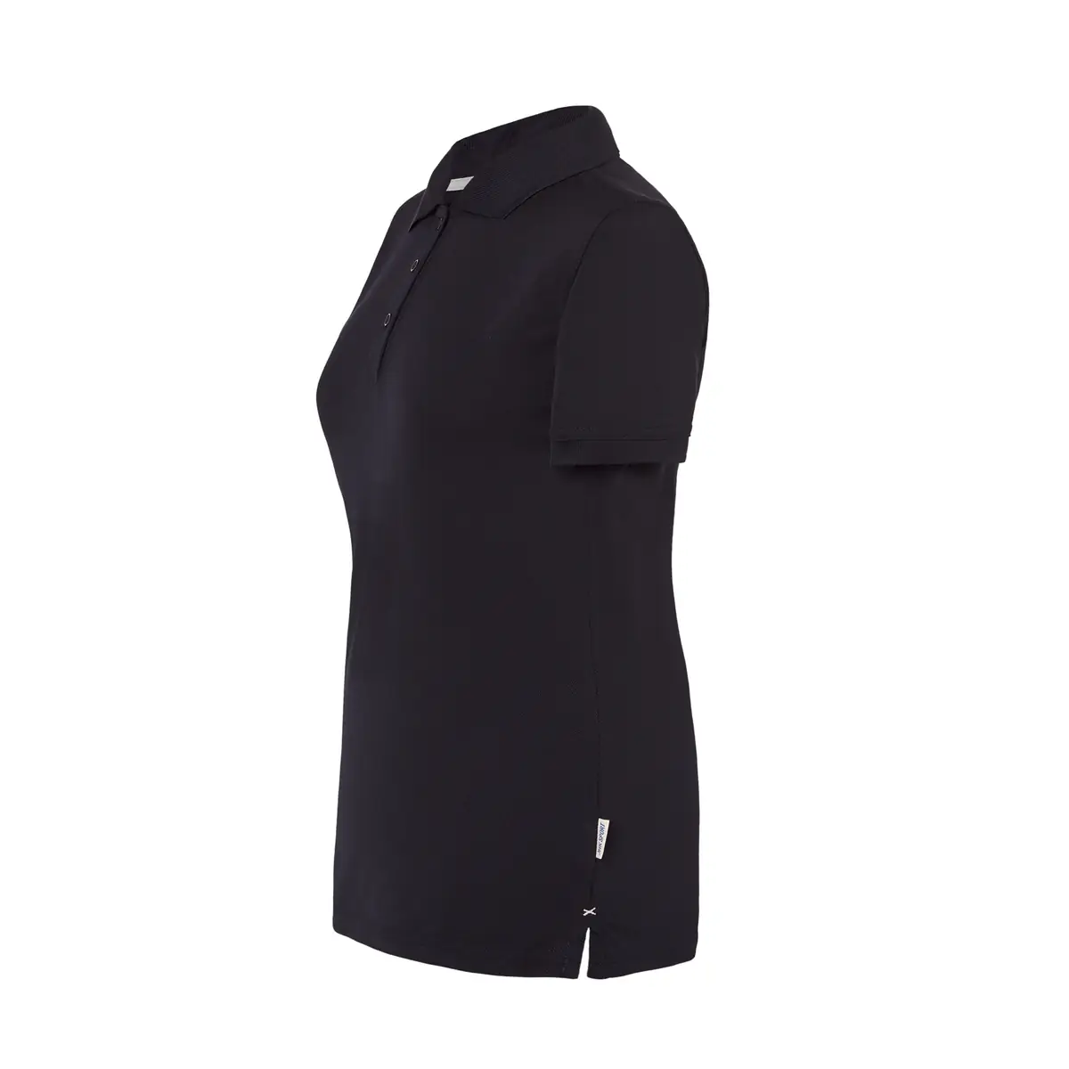 Polo deportivo piqué mujer JHK SPHEAVYLDY 9 Polo JHK SPHEAVYLDY en azul marino y plata, vista lateral