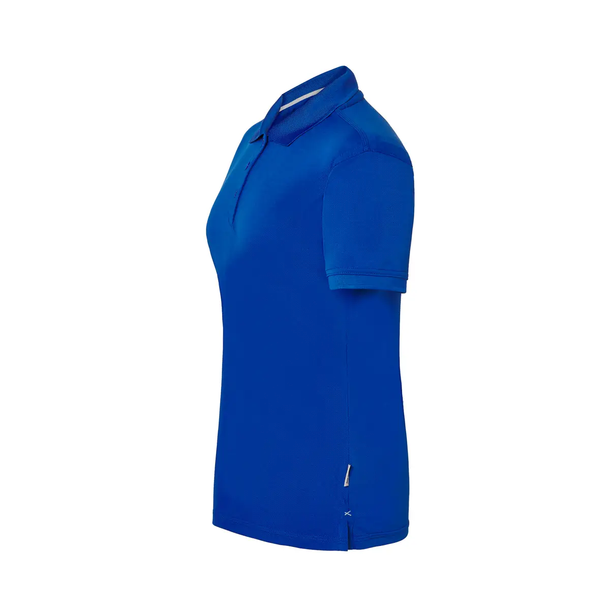 Polo deportivo piqué mujer JHK SPHEAVYLDY 12 Polo JHK SPHEAVYLDY en azul royal y plata, vista lateral