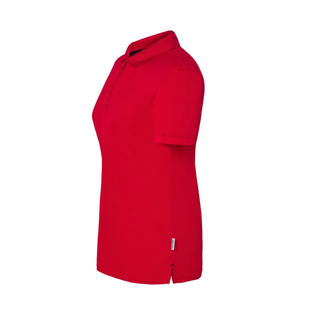 Polo deportivo piqué mujer JHK SPHEAVYLDY 15 Polo JHK SPHEAVYLDY en rojo y azul marino, vista lateral