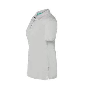 Polo JHK SPHEAVYLDY en plata y verde atlantis, vista lateral
