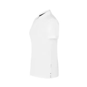 Polo JHK SPHEAVYLDY en blanco y azul marino, vista lateral