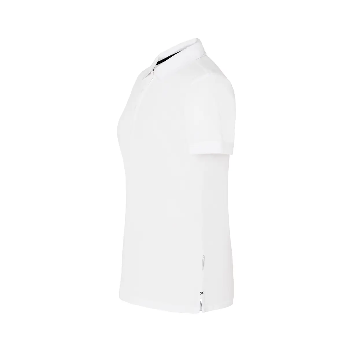 Polo deportivo piqué mujer JHK SPHEAVYLDY 21 Polo JHK SPHEAVYLDY en blanco y azul marino, vista lateral