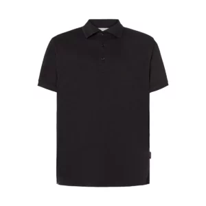 Polo JHK SPHEAVYMEN en negro y plata, vista frontal