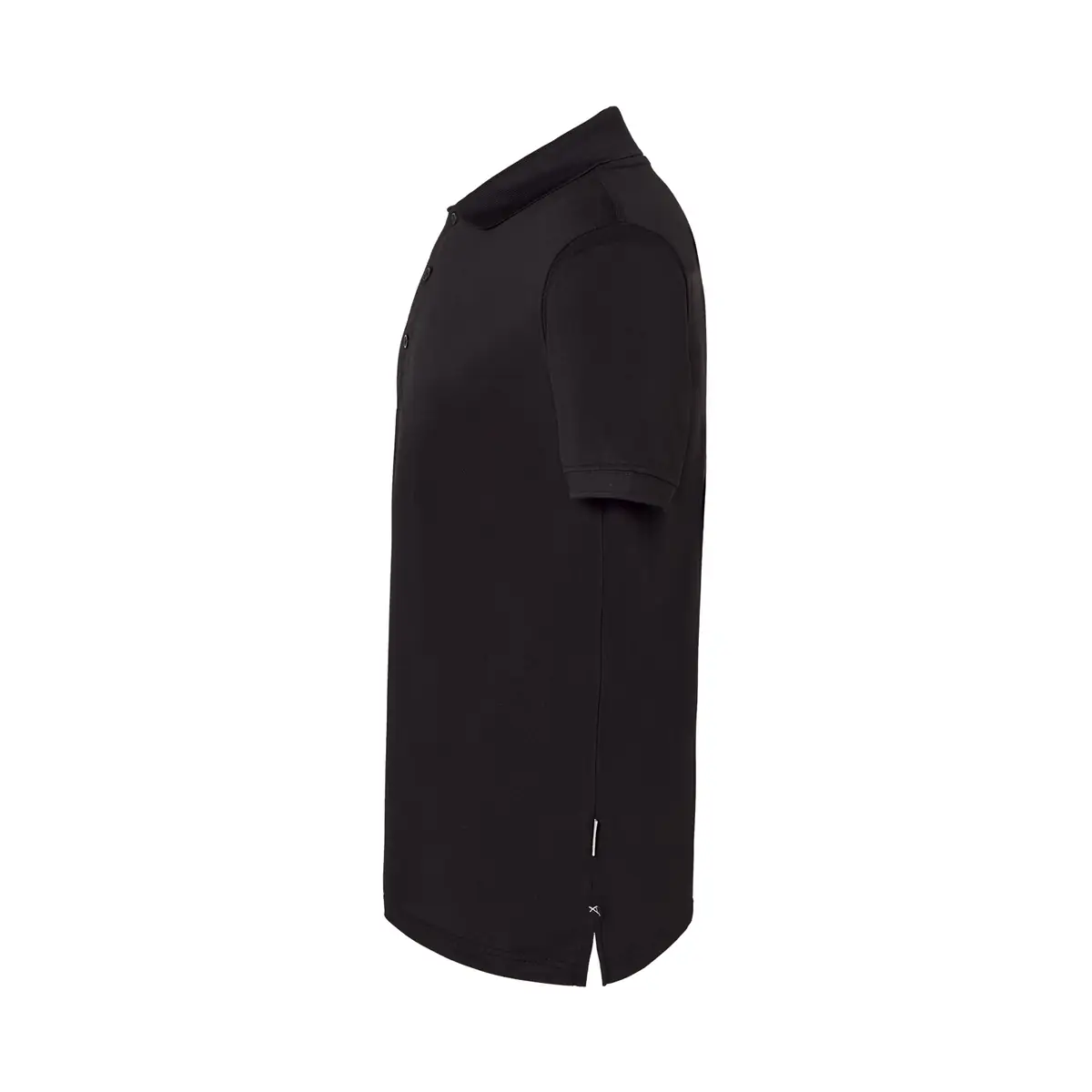 Polo deportivo piqué hombre JHK SPHEAVYMEN 3 Polo JHK SPHEAVYMEN en negro y plata, vista lateral