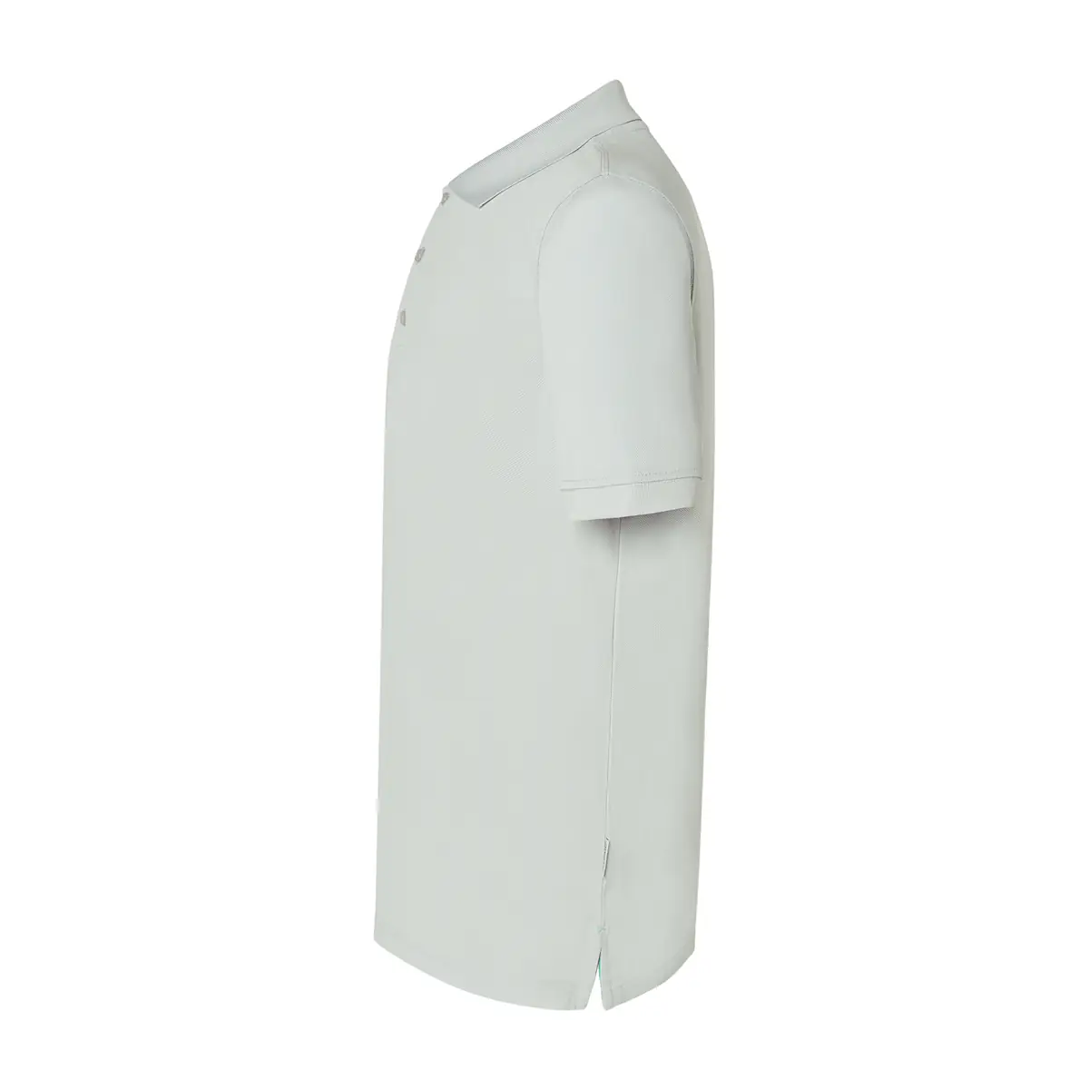 Polo deportivo piqué hombre JHK SPHEAVYMEN 18 Polo JHK SPHEAVYMEN en plata y verde atlantis, vista lateral