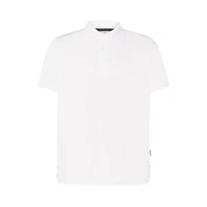 Polo JHK SPHEAVYMEN en blanco y azul marino, vista frontal