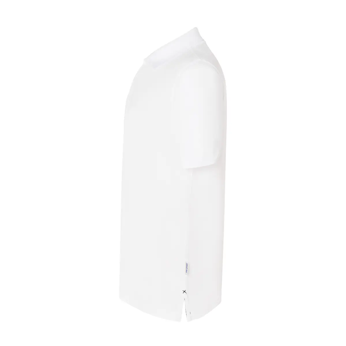 Polo deportivo piqué hombre JHK SPHEAVYMEN 21 Polo JHK SPHEAVYMEN en blanco y azul marino, vista lateral
