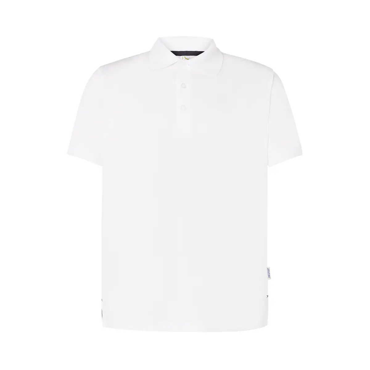 Polo deportivo piqué hombre JHK SPHEAVYMEN 20 Polo JHK SPHEAVYMEN en blanco y azul marino, vista frontal
