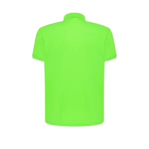 Polo JHK SPORTPIQUE en verde lima flúor, vista trasera