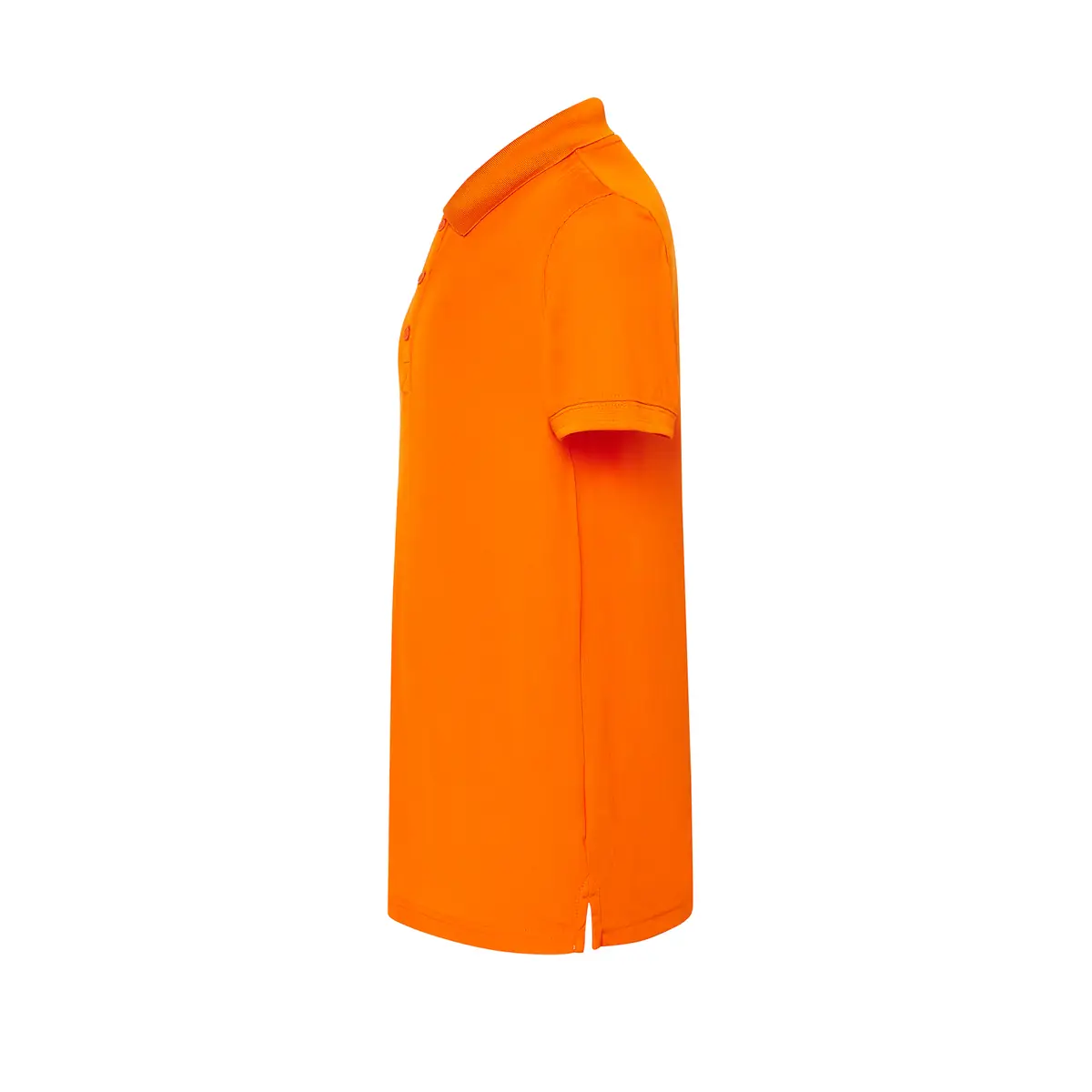 Polo deportivo hombre JHK SPORTPIQUE 15 Polo JHK SPORTPIQUE en naranja, vista lateral