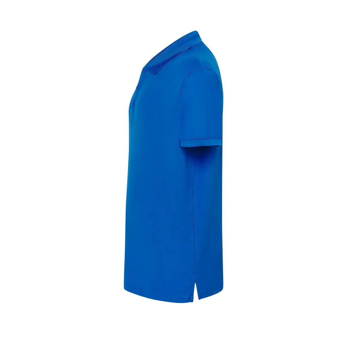 Polo deportivo hombre JHK SPORTPIQUE 18 Polo JHK SPORTPIQUE en azul royal, vista lateral