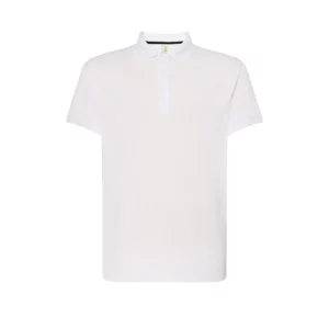 Polo JHK SPORTPIQUE en blanco, vista frontal