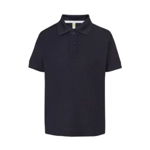 Polo infantil JHK SPORTPQKID en azul marino, vista frontal