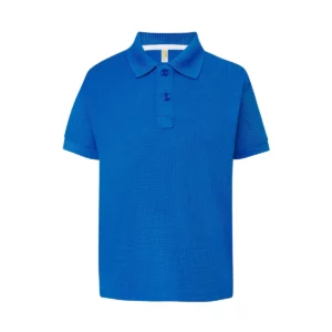 Polo infantil JHK SPORTPQKID en azul royal, vista frontal