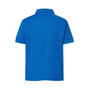 Polo infantil JHK SPORTPQKID en azul royal, vista trasera
