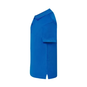 Polo infantil JHK SPORTPQKID en azul royal, vista lateral
